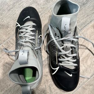 Nike Vapor Black and Gray Football Cleats